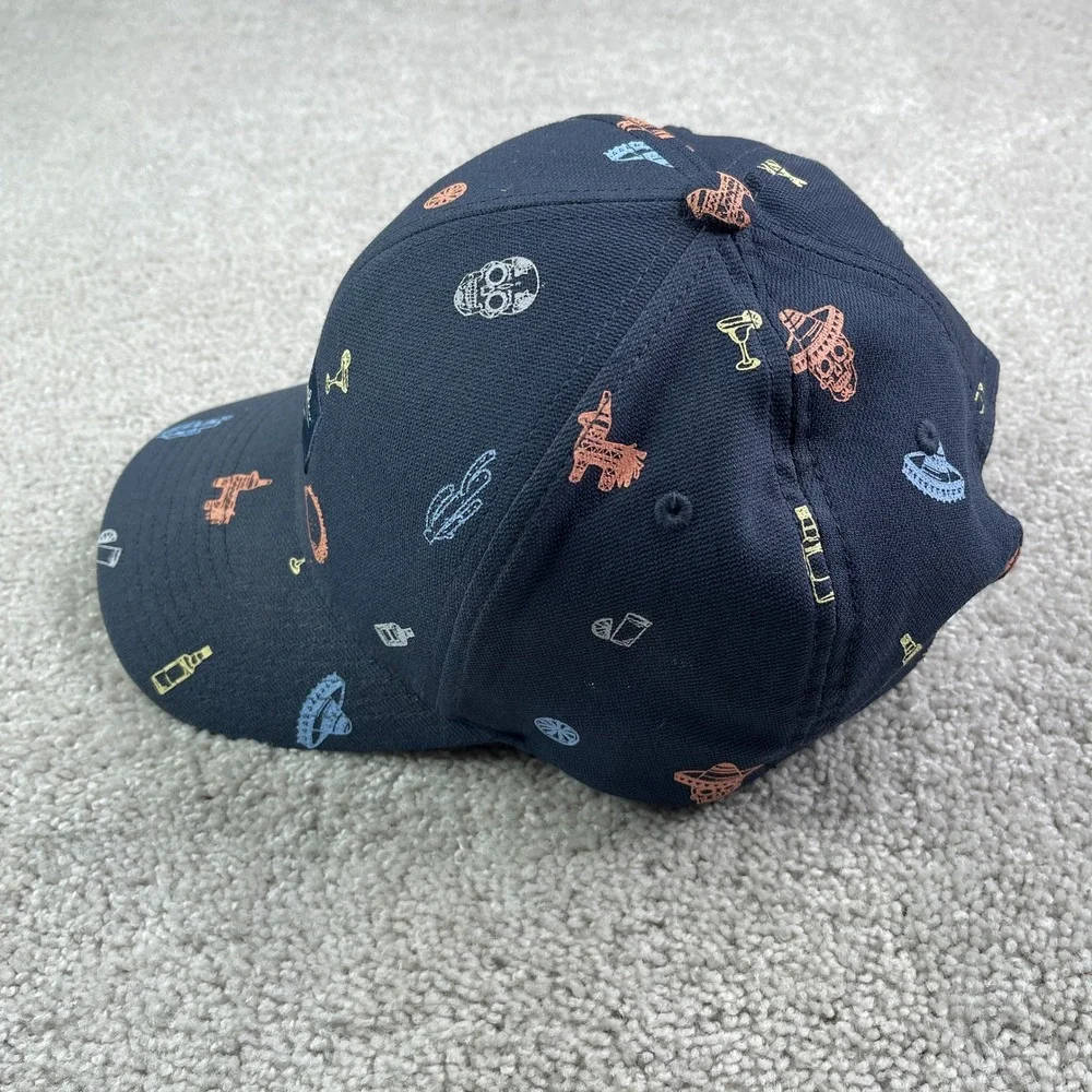 Travis Mathew Hat Cap Mens Snapback Blue Golf Life Of The Party Fiesta Print